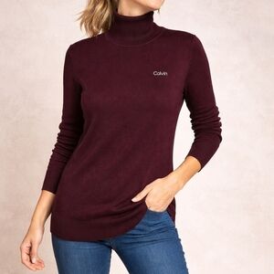 Calvin Klein Women's Brown Turtleneck Sweater Small